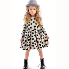 girls Cotton A-line Long Sleeve Girls Dress