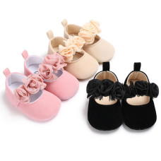 Floral Newborn Girl Crib Shoes