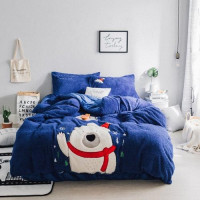 cute Christmas duvet cover bedding set