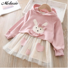 Girls Autumn Casual Cotton Mesh Clothes