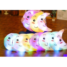 Moon Pillow Plush Toys Led Light  Glow in Dark Doll