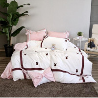 rabbit Embroidery duvet cover bedding set