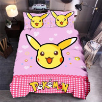 3d Pokemon Cartoon Pikachu duvet cover bedding set