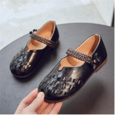 Girls Breathable Flats Leather Shoes