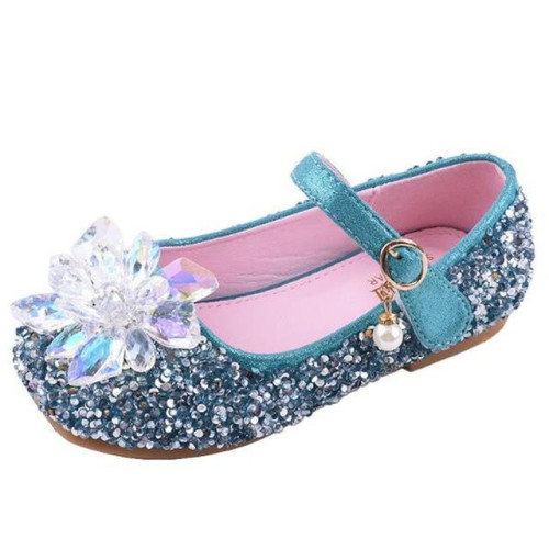 Girls Leather Shoes Rhinestone Flats shoes