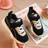 Boys Girls Hook & Loop Leather Shoes