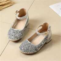 Girls Crystal Shoes Leather Shoes