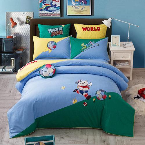 Football style duvet cover bedding set