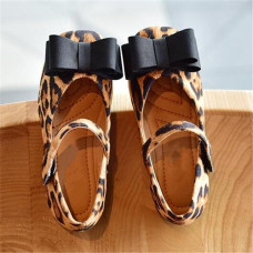 Fashion Bow Flats Girls Leather Shoes