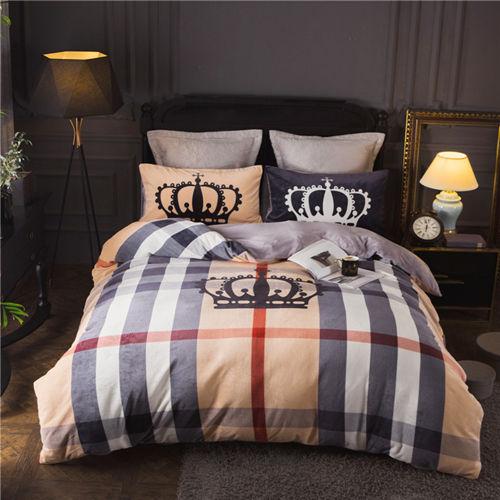 Striped design duvet bedding sets