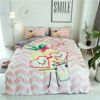 cartoon drinking juice duvet bedding sets