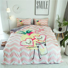 cartoon drinking juice duvet bedding sets