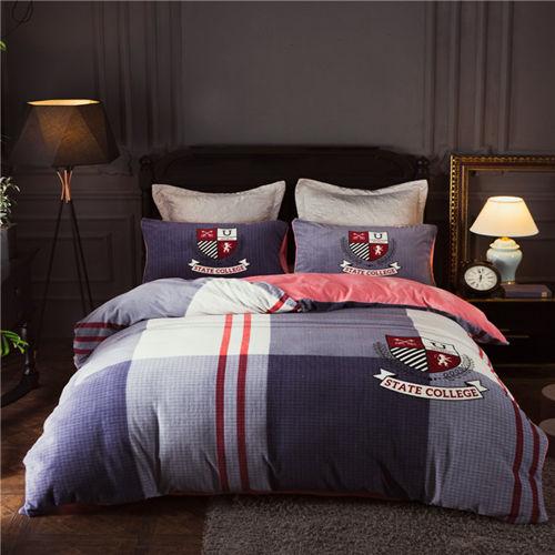 Plaid pattern duvet bedding sets