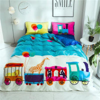 Cartoon train duvet bedding sets