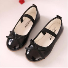 Black Leather Shoes Girls Shoes