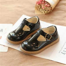 Girls Low-heeled Non-slip Leather Shoes