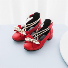 Girls Fashion High-heeled Bow Shoes