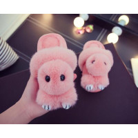 Boys Girls Slippers Cartoon Rabbit Warm Soft Shoes