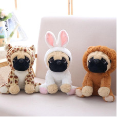 Pug plush toy animal soft stuffed doll