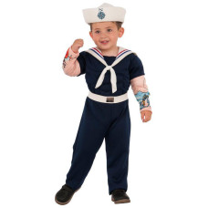 Boys muscle man sailor halloween costume