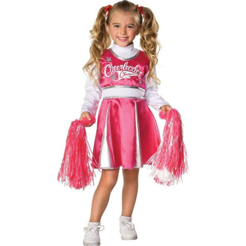 girls pink/white cheerleader halloween costume