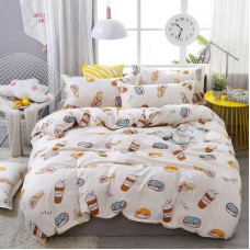 Cartoon Cola Linen Linings Cotton  duvet cover bedding set