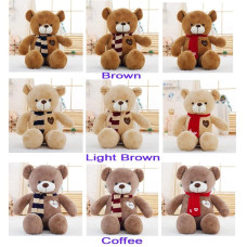 Soft Big Teddy Bear Stuffed Plush Toy With Scarf