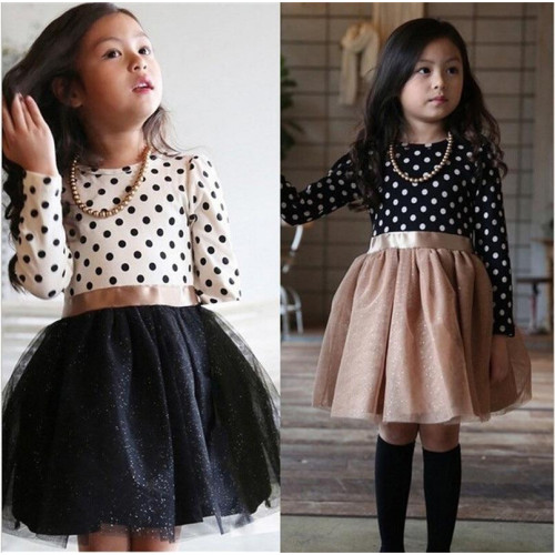 girls Spring Autumn Long Sleeves Casual Dress