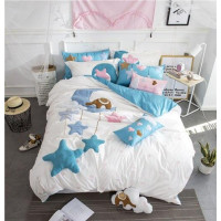 Stars Embroidery duvet cover bedding set