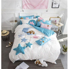 Stars Embroidery duvet cover bedding set