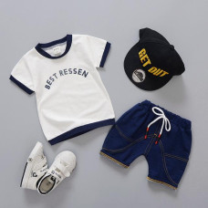 Summer Boys T shirt +Denim Shorts sets