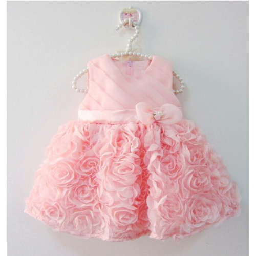 girls sleeveless flower party dress