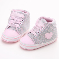 Girl Boy Polka Dot Cotton Soft Sole Shoes