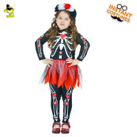 Girls Skeleton Costumes Halloween Masquerade Cosplay