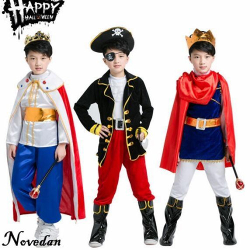 Boys Pirate Costumes King Prince Fantasia Halloween Costume