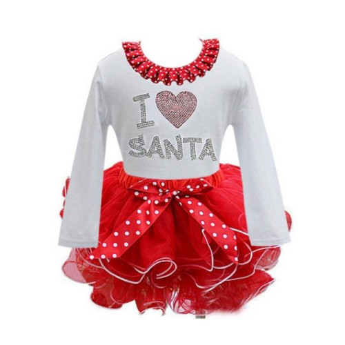 Cotton Long Sleeve Girl Party Dresses Christmas Costumes