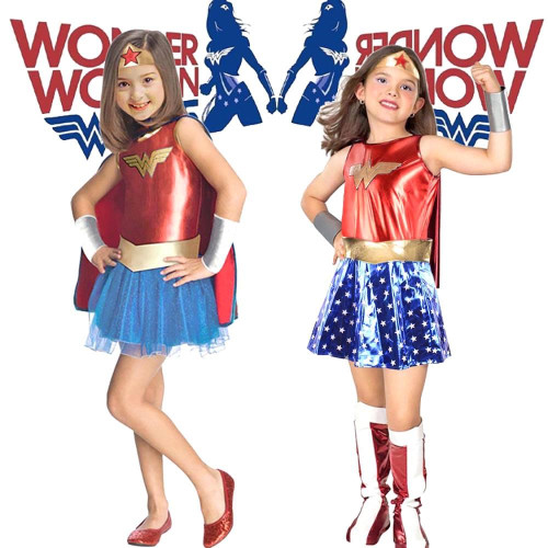 girls Wonder Woman Cosplay Halloween Costumes