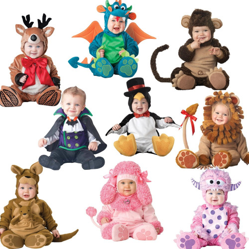 Girls Boys Warm Soft Animal Cosplay Halloween Costumes