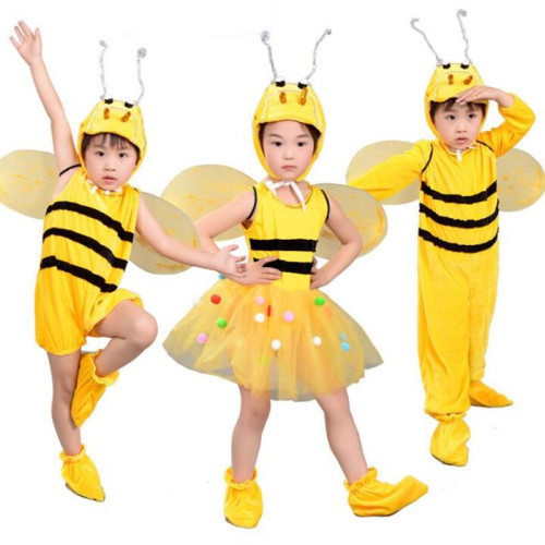 Boy Girl Yellow Bee Halloween Costume Animals Cosplay