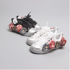 children shoes canvas girls flowers ribbon boys sneakers