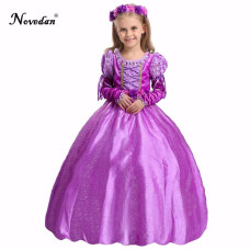 Girls Princess Sofia Rapunzel Cosplay Halloween Costume