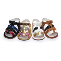 Boys Girls Leather PU Rubber Sole Sandals