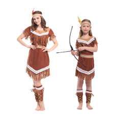 Halloween Costumes Family Native Hunter girls cosplay