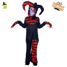 Evil Jester Boys Scary Clown Killer Halloween costume