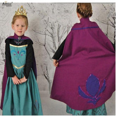 Frozen Princess Anna Dress Girl Dresses costumes long-sleeve for children Snow queen party dress Anna Halloween Girls Clothing