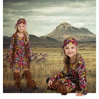 Kid Girls Peace Love Hippie Halloween Costume