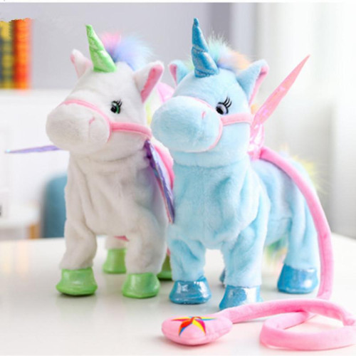 1pc 35cm Electric Walking Unicorn Plush Toy