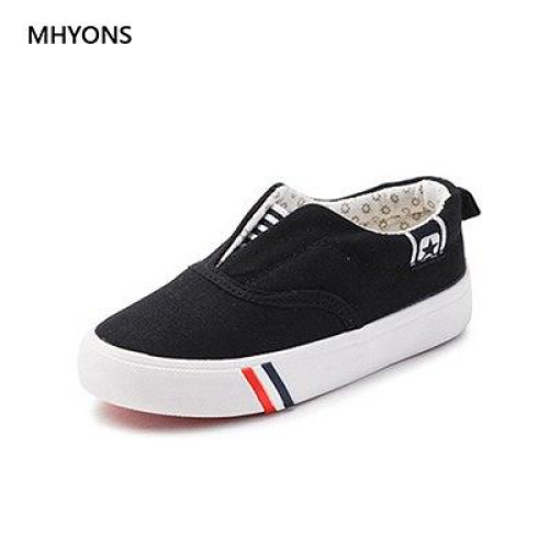 Boy Girls Canvas Shoes Breathable Slip on Casual Sneakers