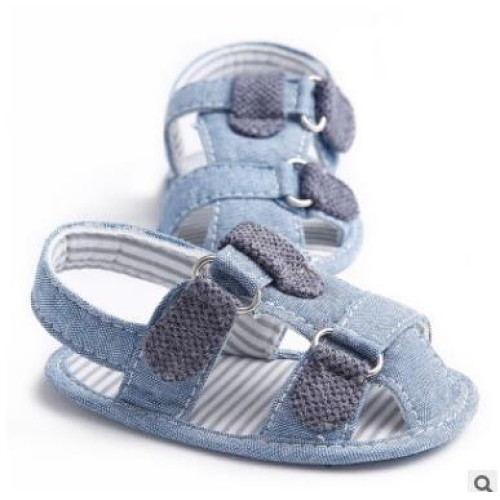 Sandals girls Boys Denim Non-Slip Crib Shoes