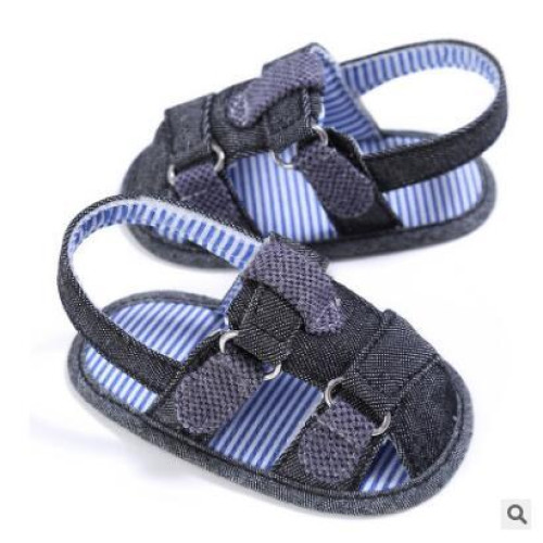 Sandals girls Boys Denim Non-Slip Crib Shoes